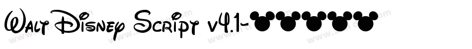 Walt Disney Script v4.1字体转换